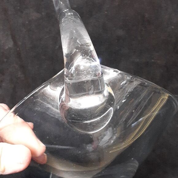 Vtg. Duncan Miller MCM clear glass Swan towel floral trinket bowl - Picture 14 of 14